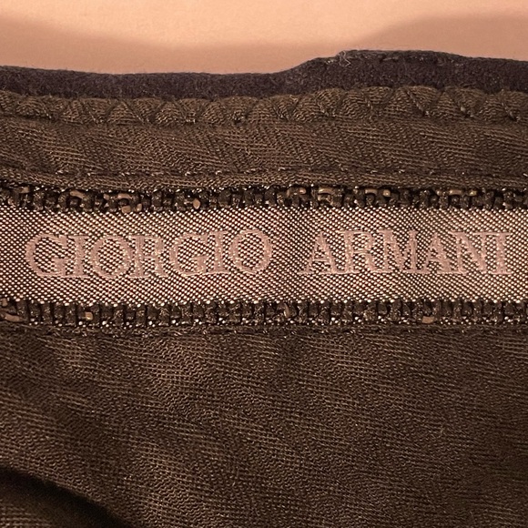 GIORGIO ARMANI Black Wool / Cashmere Trousers - Picture 7 of 12